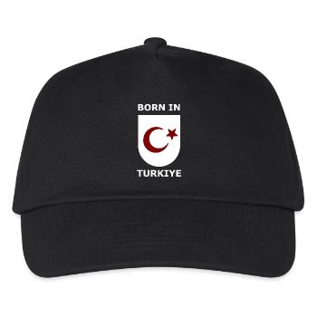 Born in Türkiye Shield - Kinder Basecap - Schwarz - Vorne