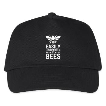 Bienen Sprüche Biene Lustiges Bienen Geschenk - Kinder Basecap - Schwarz - Vorne