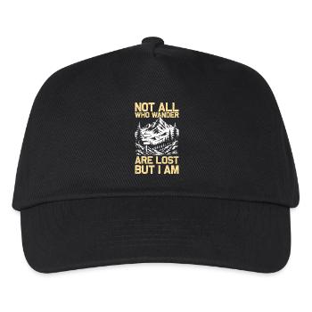 Not all who wander Hiking Mountains Mountaineering - Kids’ Baseball Cap - black - Front