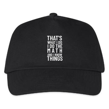 Funny Math Teacher Mathematics Lover Gift for Nerd - Kids’ Baseball Cap - black - Front