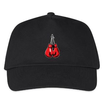 Rote Boxhandschuhe – Boxing & Fight - Kinder Basecap - Schwarz - Vorne