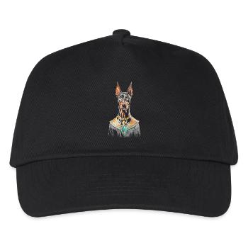 Ägyptischer Dobermann - Kinder Basecap - Schwarz - Vorne