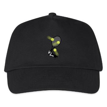 tennis_3 - Kinder Basecap - Schwarz - Vorne