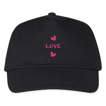 LIEBE. PAAR. ICH HABE GERADE GEHEIRATET. Junggesellinnenabschied. VALENTINSTAG. - Kinder Basecap - Schwarz - Vorne