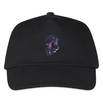 Lion Colorful Lion Head Neon Colorful Predator Art - Kids’ Baseball Cap - black - Front