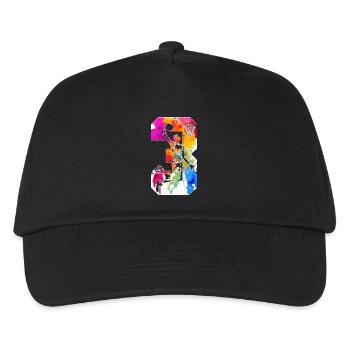 3ÈME ANNIVERSAIRE BASKET-BALL NUMÉRO 3 - Casquette de baseball Enfant - noir - Devant