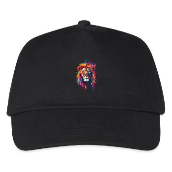 Lion Colorful Lion Head Colorful Predator Art - Kids’ Baseball Cap - black - Front