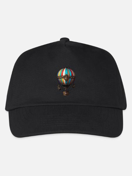 Hot air balloon - Kids’ Baseball Cap - black