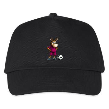 Esel Fussball - Kinder Basecap - Schwarz - Vorne