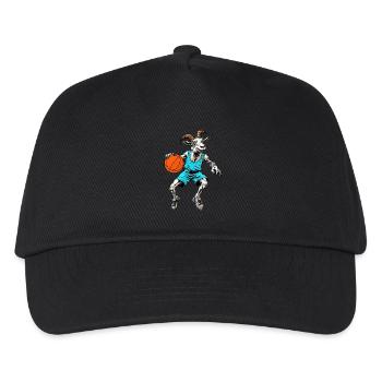 Basketball Ziegen - Kinder Basecap - Schwarz - Vorne