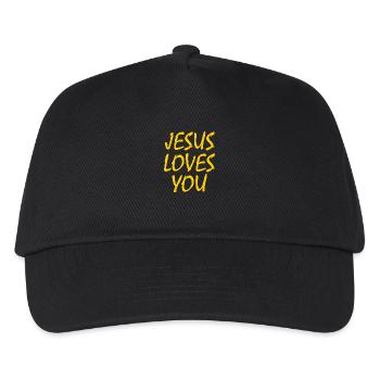 Jesus loves you - Kinder Basecap - Schwarz - Vorne
