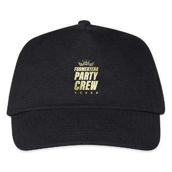 Formentera Party Crew Gold - Kids’ Baseball Cap - black - Front