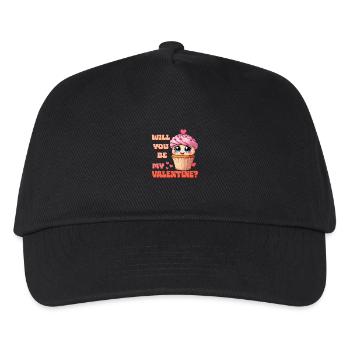 Cupcake - Will you be my Valentine - Kinder Basecap - Schwarz - Vorne