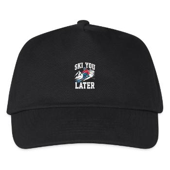 Ski you later - Ski Gift Idea - Kids’ Baseball Cap - black - Front
