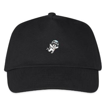 Astro Racoon - Space Astronaut - Kinder Basecap - Schwarz - Vorne