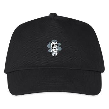 Panda Astronaut für Kinder - Kinder Basecap - Schwarz - Vorne