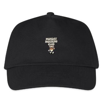 Monday Morning Club lustige Kaffee Geschenke - Kinder Basecap - Schwarz - Vorne