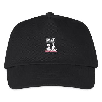 Namaste Yoga Dog Meditation with Goldendoodle - Kids’ Baseball Cap - black - Front