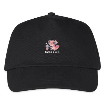 lustiges Gameing Geschenk GamerGirl Kawaii Axolotl - Kinder Basecap - Schwarz - Vorne