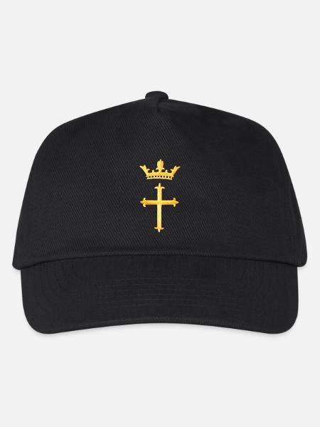 Cross + Crown - Kinder Basecap - Schwarz
