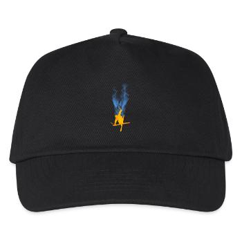 Freestyle ski flame - Kids’ Baseball Cap - black - Front