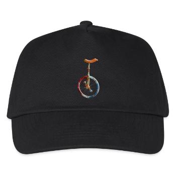 Einrad - Kinder Basecap - Schwarz - Vorne