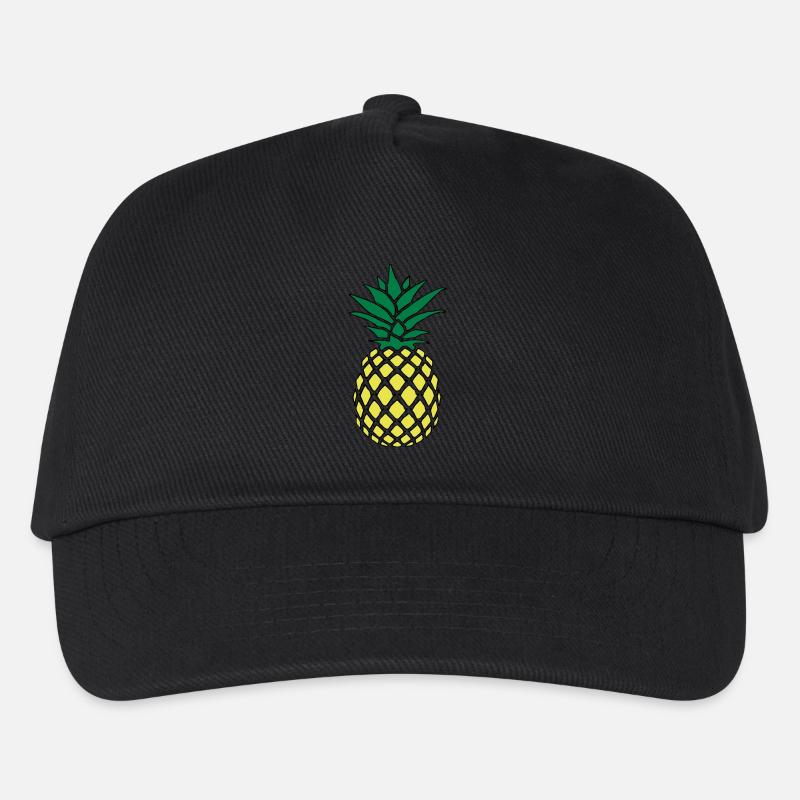 flippige Ananas - Kinder Basecap - Schwarz