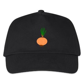 zwiebeln onion halloween gemuese vegetables29 - Kinder Basecap - Schwarz - Vorne