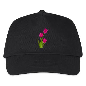 Idée de cadeau tulipe - Casquette de baseball Enfant - noir - Devant