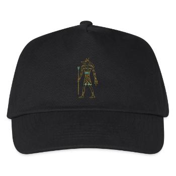 Anubis Egyptian Gold and blue stained glass - Kids’ Baseball Cap - black - Front