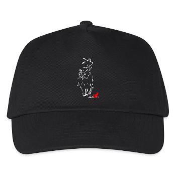 LONG HAIR CAT - Kids’ Baseball Cap - black - Front