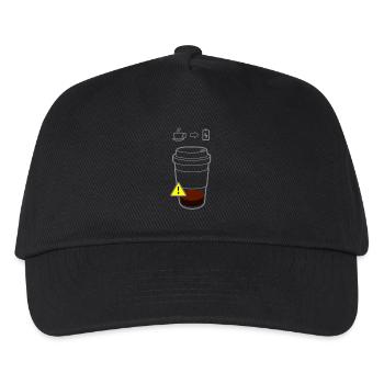 Warning Coffee Low - Kids’ Baseball Cap - black - Front