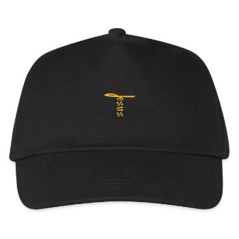 cross jesus christ christ catholic evangelical - Kids’ Baseball Cap - black - Front