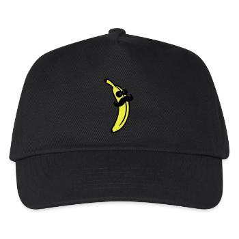 Sir Mustache Banana - Casquette de baseball Enfant - noir - Devant