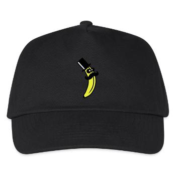 Sir Mustache Banana - Casquette de baseball Enfant - noir - Devant