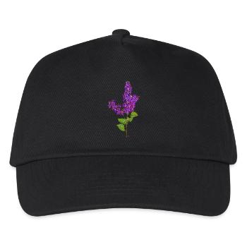 Dark purple lilac - Kids’ Baseball Cap - black - Front