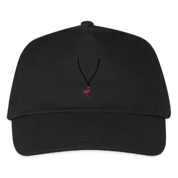 halskette schmuck flamingo vogel pink urlaub stran - Kinder Basecap - Schwarz - Vorne
