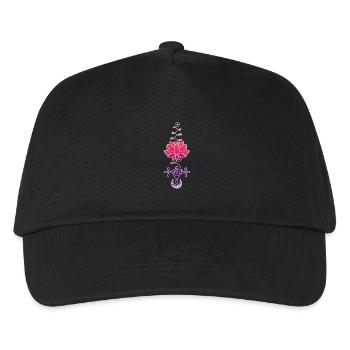 Ätherisches Lotusblütensymbol - Kinder Basecap - Schwarz - Vorne