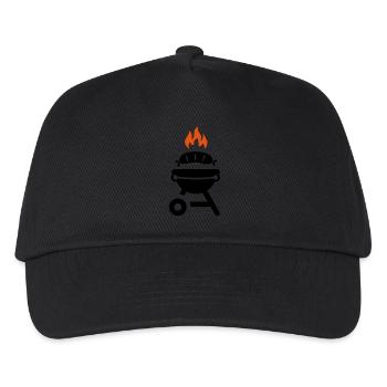Grill mit Wurst - Kinder Basecap - Schwarz - Vorne