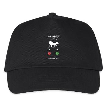 Mon cheval appelle mon cheval appelle à l'équitation - Casquette de baseball Enfant - noir - Devant