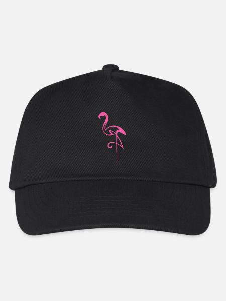 Flamingo - Kinder Basecap - Schwarz