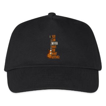 Gitarren kann man nie genug haben ! - Kinder Basecap - Schwarz - Vorne