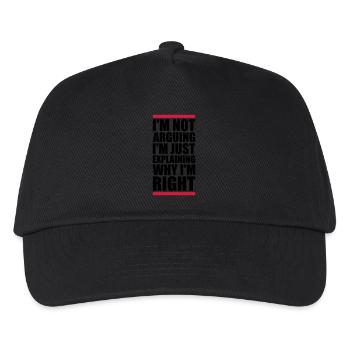 I m not arguing - Kids’ Baseball Cap - black - Front
