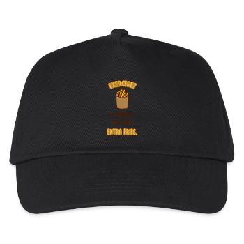 Exercice Extra Fries Citation - Casquette de baseball Enfant - noir - Devant