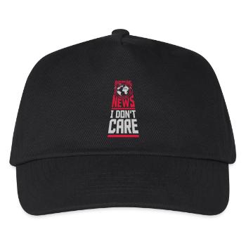 Breaking news don't care - Kinder Basecap - Schwarz - Vorne