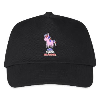 Islandpferde Pony Islandponys Haflinger Statement - Kinder Basecap - Schwarz - Vorne