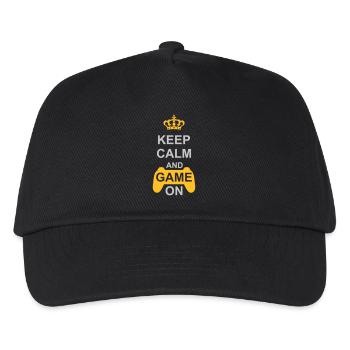 Game On Keep Calm - Kinder Basecap - Schwarz - Vorne