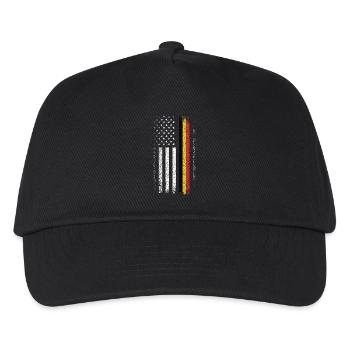Distressed Flag Stripes Remix - Kids’ Baseball Cap - black - Front