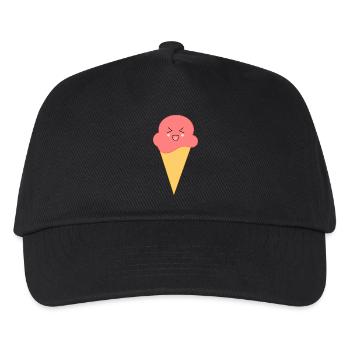Ice Cream Ice Cream Strawberry Ice Cream Summer Festival - Kids’ Baseball Cap - black - Front