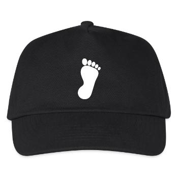 Fuß Füße Fußpflege Podologie Geschenk Geschenkidee - Kinder Basecap - Schwarz - Vorne